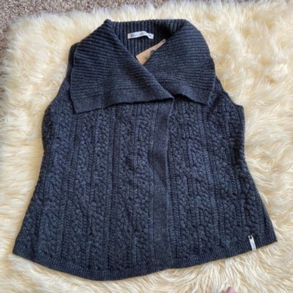 Woolrich Women's Hanna Cable Knit Wool Sweater Vest NWT Women's Large - Picture 6 of 13